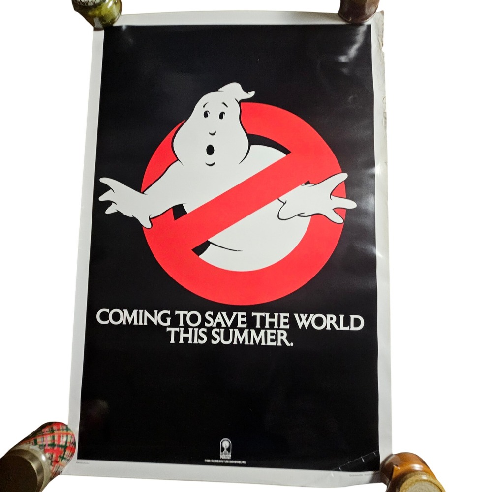 Ghostbusters Vintage 1984 Movie Poster 27x41 Bill Murray Dan Aykroyd Columbia